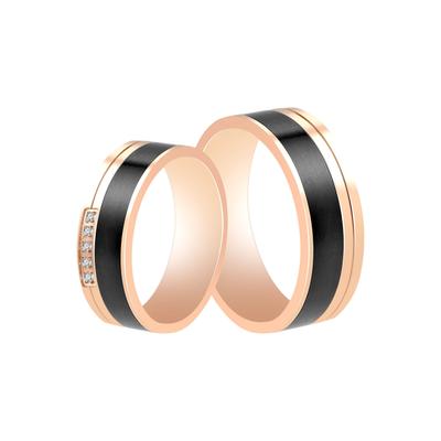 Partnerring AKZENT "Ivano, langlebig" Gr. 66, bunt (bicolor), Fingerringe, Herren, 66, Edelstahl