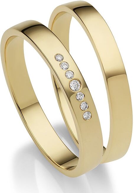 Trauring FIRETTI "Schmuck Geschenk Gold 375 Hochzeit Ehering "LIEBE" Gr. 57, gold (gelbgoldfarben), Fingerringe, Damen, 57, ohne Brillanten, Gelbgold 585, 3mm, Trauring, Made in Germany, wahlweise mit oder ohne Brillanten