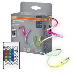 2 Meter Osram LED-Streifen mit Fernbedienung IP20 Flex Audio TV Voice Receiver RGB - reagiert auf Geräusche und Musik