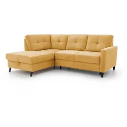 sit & more Ecksofa Valona Stoff Gelb Mustard