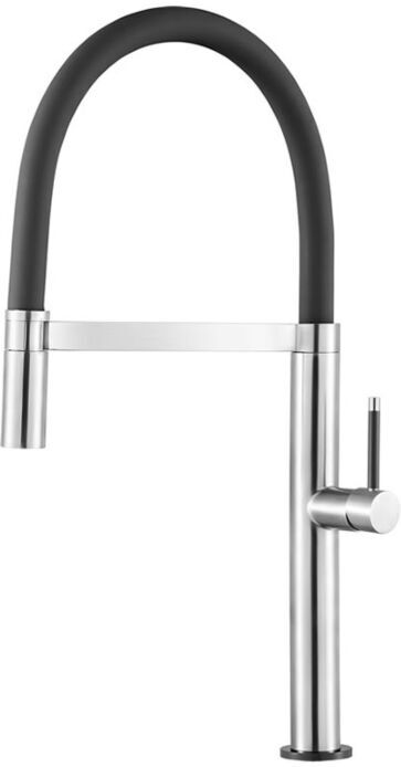 AqvaZone AqvaKitchen Spültischarmatur 083159770 Edelstahl gebürstet, mit Geschirrbrause