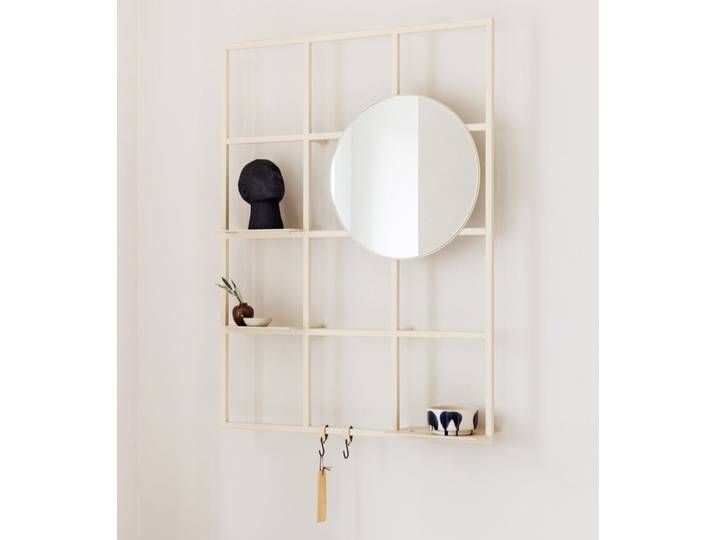 Wandregal Rivo – Flexibles Metallregal mit Stecksystem - Cashew - Luxusbetten24