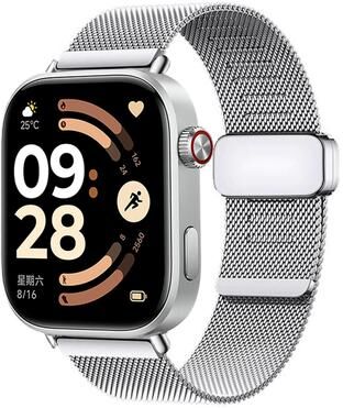 Inspired Deals Milanese Stainless Steel Magnetic Watch Band For Xiaomi Band 10 Pro & Redmi Watch 6 silver