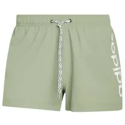 adidas Logo Stretchy Knit 3 Inch Badeshorts Herren - tengrn/white