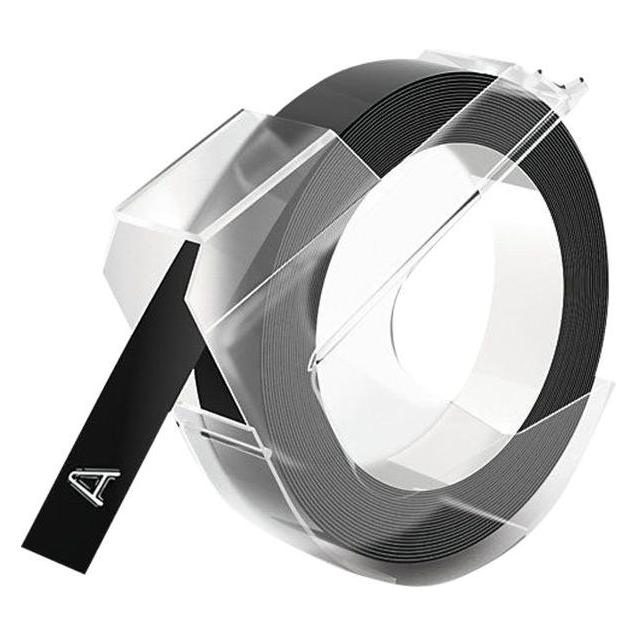 Dymo Prägeband 3D (0.90 cm, Weiss, Schwarz) (S0898130)