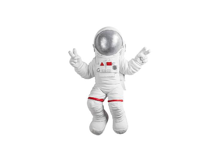 Wanddekoobjekt Wallxpert Astronaut 35 x 48 cm Silber/Weiss , bunt (silberfarben, weiß), B:35cm H:48cm T:10cm, Polyester, Wanddekoobjekte, Wanddekoobjekt