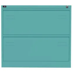 Hängeregistraturschrank LIGHT | doppelbahnig | 2 HR-Schubladen - 659 aquamarin