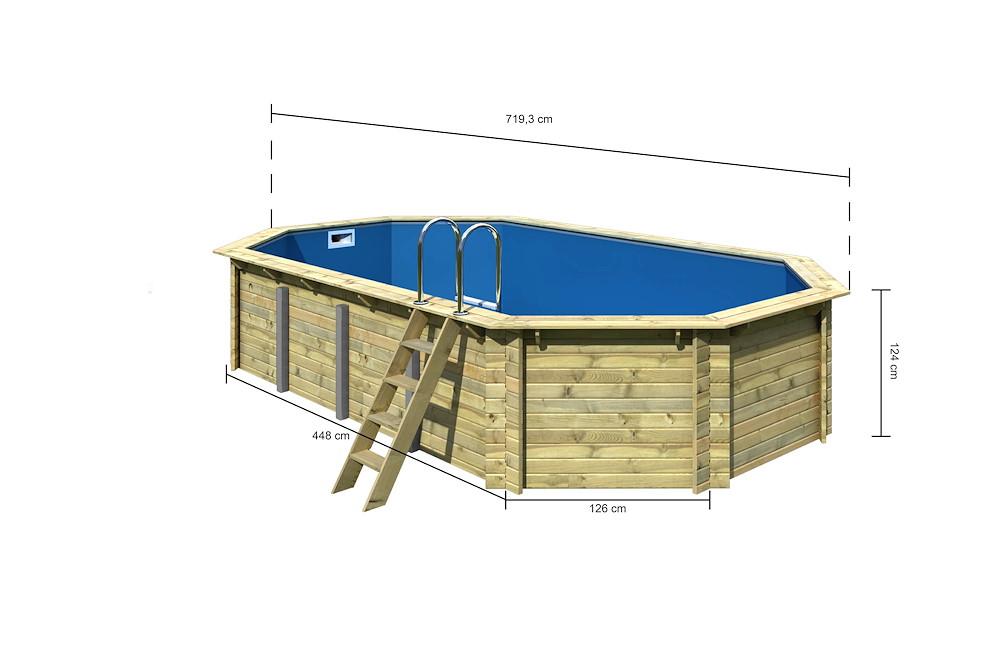 KARIBUHOLZT Pool 5Variante A Sparset KDI Vlies u.Folie,Deck u.Leiter 16954100