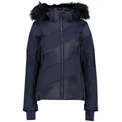 CMP Campagnolo, Damen, Skijacke, Damenjacke mit Kapuze und Reissverschluss, wasserdicht und atmungsaktiv (42), Blau, Schwarz