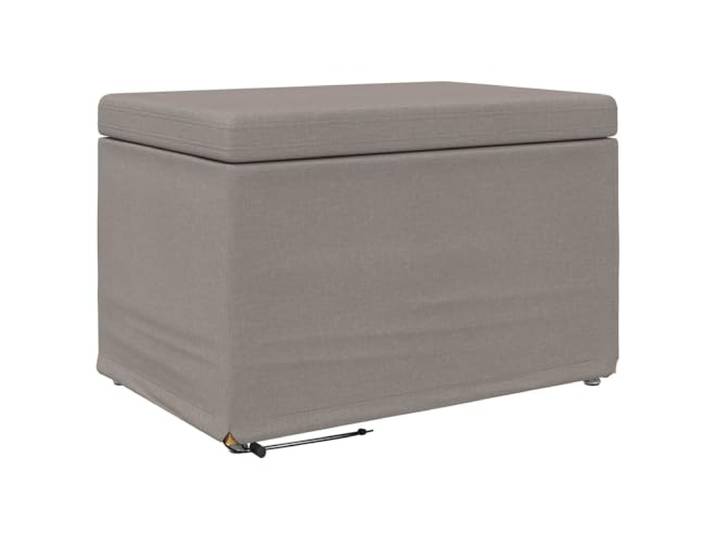 Makastle Hocker Taupe 61 x 41 x 40 cm Stoff und Pressholz