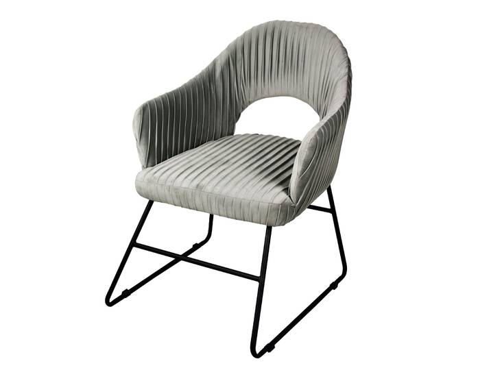 Stuhl, Grau, Stoffbezug, Höhe 80 cm T 63 cm