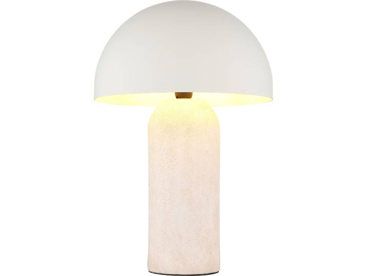 HOMSY BY ANA JOHNSON Tischleuchte LUMEVA Pilz Lampe , weiss (beige matt), Leuchten, Keramik, Pilzleuchte, Höhe 38cm, beige, Metall, E14 Fassung, Tischleuchte