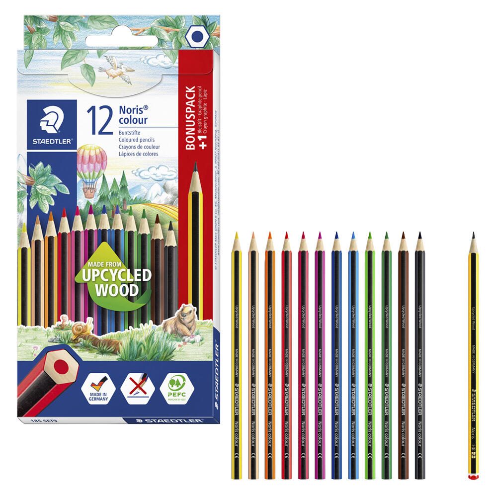 STAEDTLER Noris® colour 185 Buntstifte, Mehrfarbig 185 SET9