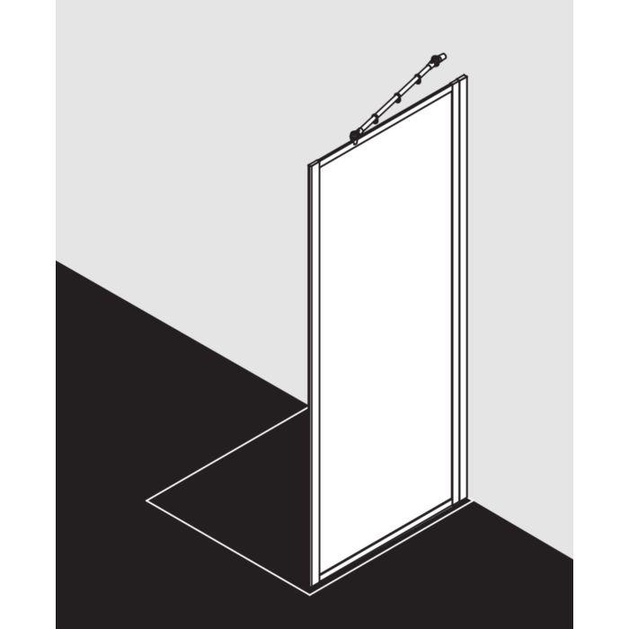 Kermi Seitenwand Nova 2000 TWD N2TWD0902011K 90x200cm, Kunstglas, silber mattglanz