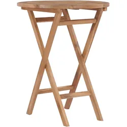 vidaXL Gartentisch Klappbar 60 cm Massivholz Teak