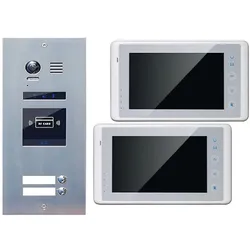 Türklingelanlage 2-Familienhaus ES2ID + 2xDT27W Touchscreen
