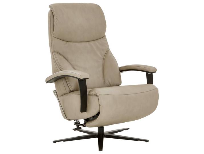 Dieter Knoll Relaxsessel, Beige, Metall, Echtleder, Longlife-Leder, 75x106x88 cm, Fußauswahl, Lederauswahl, Stoffauswahl, Relaxfunktion, Herz-Waage-Funktion, Sitzfläche 360° drehbar, Wohnzimmer, Sessel, Relaxsessel
