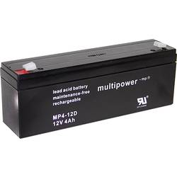 multipower MP4-12D A97402 Bleiakku 12 V 4 Ah Blei-Vlies (AGM) (B x H x T) 195 x 76 x 47 mm Flachstecker 4.8 mm Wartungsfrei, Geringe Selbstentladung
