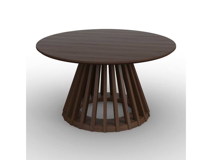 Couchtisch Ennio Walnussfarben MDF rund