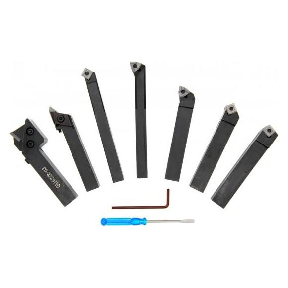 Elmag - Wendeplatten-Drehmeissel-Satz 7-teilig, 16 x 16 mm (88067)