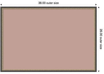 Amanti Art Blush Pink Fabric Pinboard, Bronze Framed Bulletin Board for Wall Organization