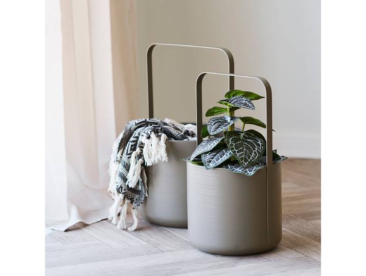 Lot de cache-pots Henan Marron