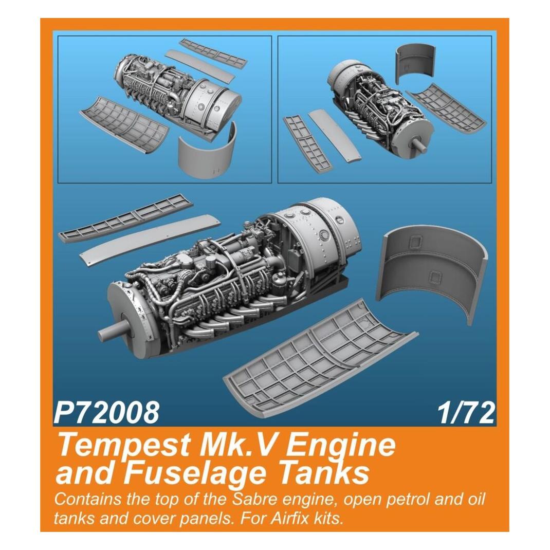CMK Tempest Mk.V Engine and Fuselage Tanks 1/72 for Airfix kit (129-P72008)