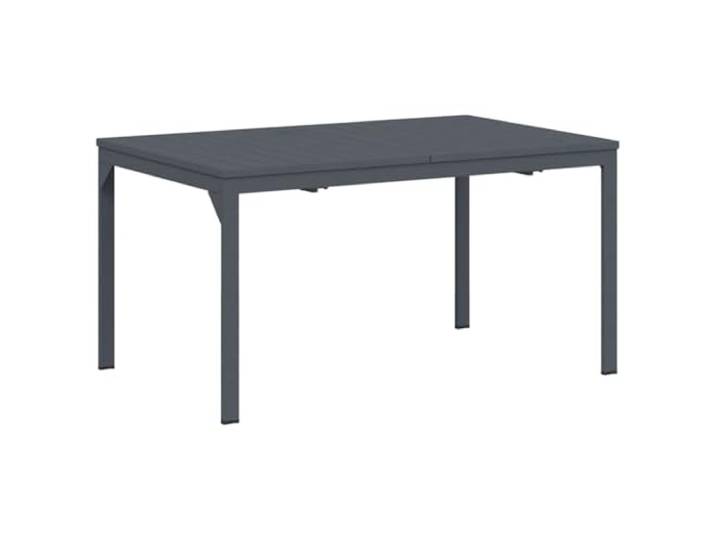 FDSAQOPT Esstisch für draußen Faltbar Anthrazit 210 x 90 x 73 cm Stahl Ausziehtisch,Klapptisch,rechteckige Form,Stahlgestell,anthrazitfarben,Garten,Terrasse,wenig Pflege