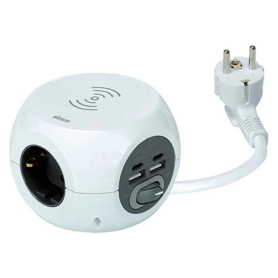 Simon Steckdosenleiste mit 3 Steckdosen mit Schalter (3x, USB-A, USB-C, 1.40 m) (54532505)