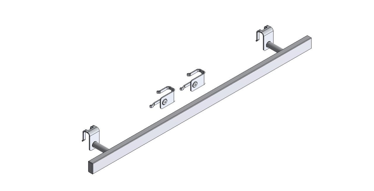 Kermi Handtuchbügel horiz. Uni. recht., 580 mm, RAL 9016, ZC01420005 ZC01420005