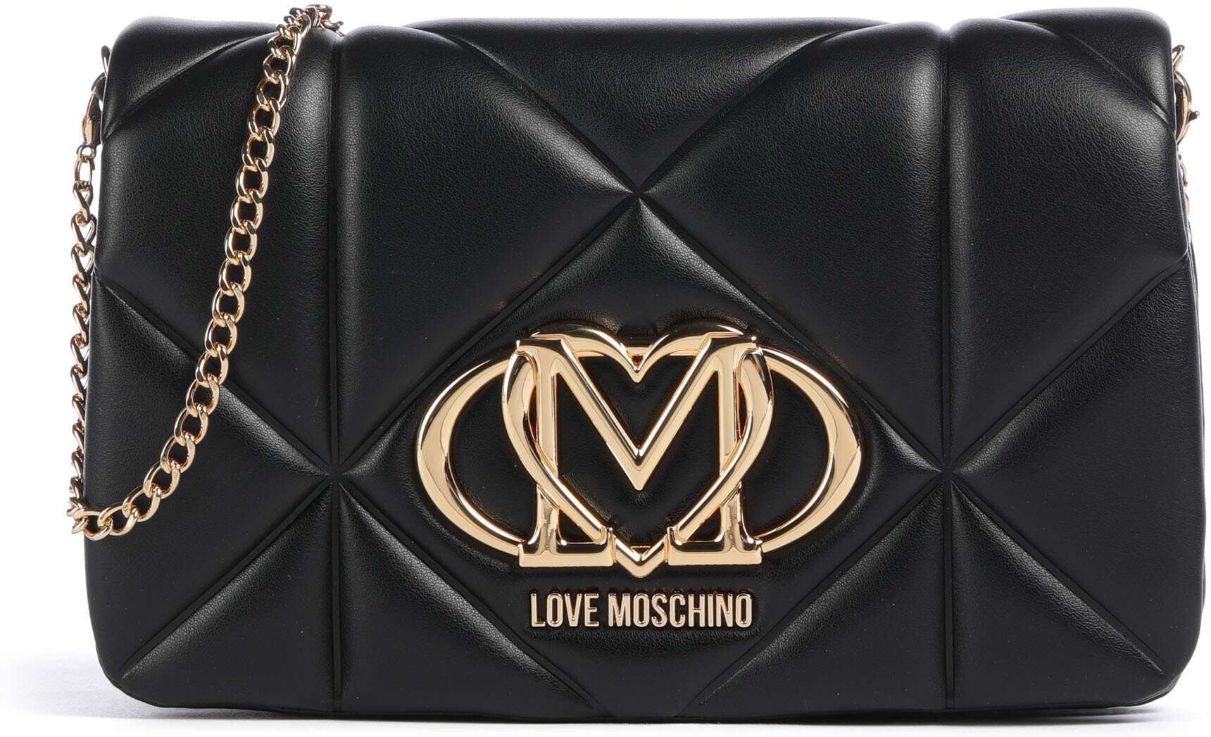 Love Moschino Smart Daily Umhängetasche aus Leder, schwarz