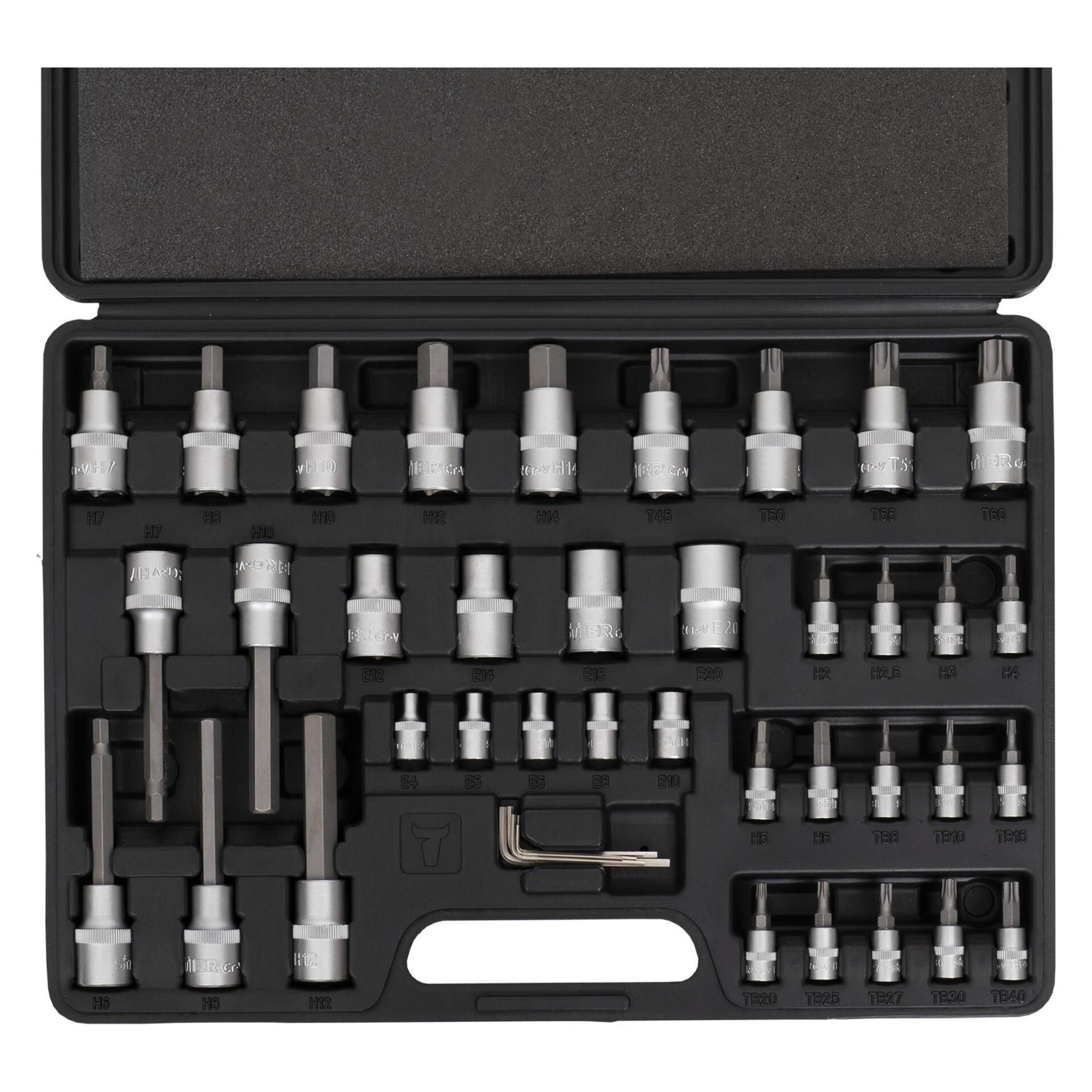 Stier Bit-Steckschlüsselsatz, 1/2 Zoll, 1/4 Zoll, ISK/TX, 42-teilig (71901694)