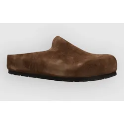 Birkenstock Amsterdam Wrapped Suede Leather Sandalen carafe Gr. 44