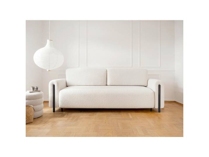 SCHLAFSOFA Arcadova Creme/Schwarz B:244cm
