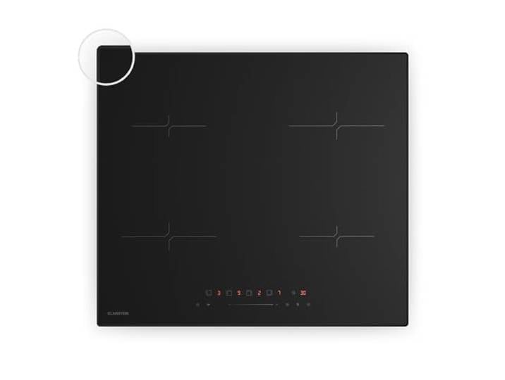 Klarstein Velaire Induktionskochfeld - 60cm, 4-Zonen, 7000W Boost, Touch-Slider, Timer, Kindersicherung, Restwärmeanzeige, Ceran, Einbau Kochfeld Induktion, Schwarz