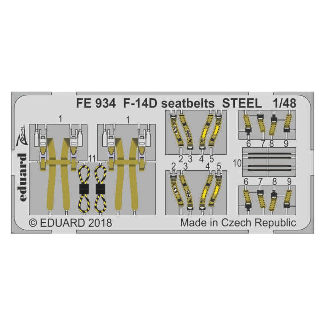 Eduard F-14D seatbelts STEEL for Tamiya (FE934)