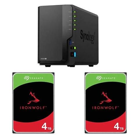 Synology DiskStation DS225+ Seagate Ironwolf NAS HDDoll (2 x 4 TB, Seagate Ironwolf) (DS225+-ST4000VN006)