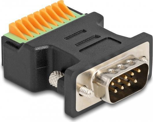Delock 66558 D-Sub 9 naar Terminalblock Adapter met Drukknoppen