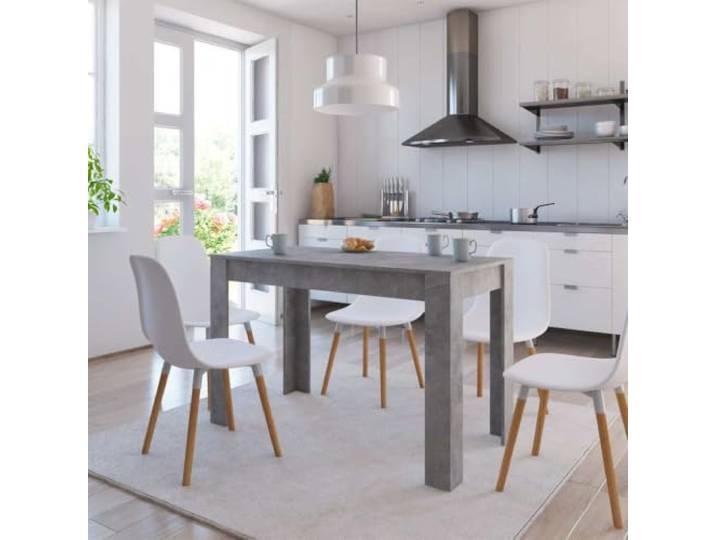 APXESS Esstisch 120x60x76 cm Betongrau Holzwerkstoff Küchentisch Modern Stabil & Langlebig, Pflegeleichte Oberfläche, Minimalistisches Design