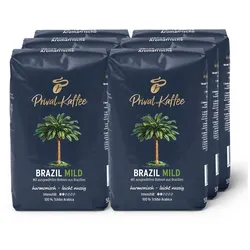 Tchibo - Privat Kaffee Brazil Mild - 6 x 500 g Ganze Bohne - Intensität: 2/6