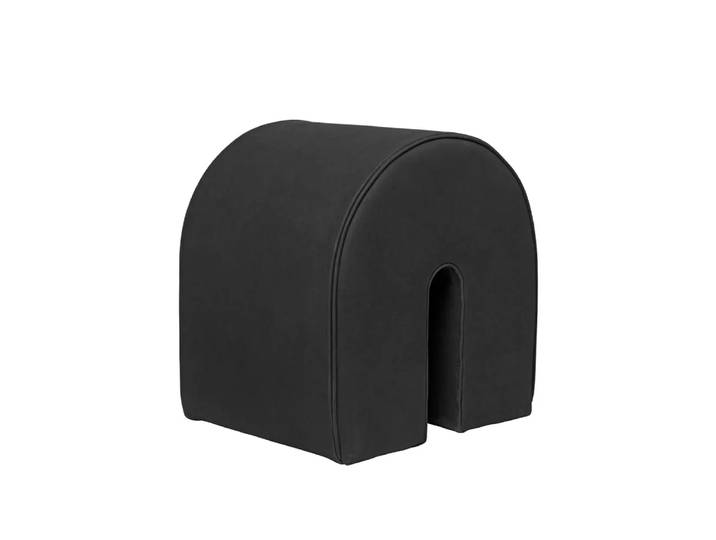 Kristina Dam Studio Curved Pouf Leder black
