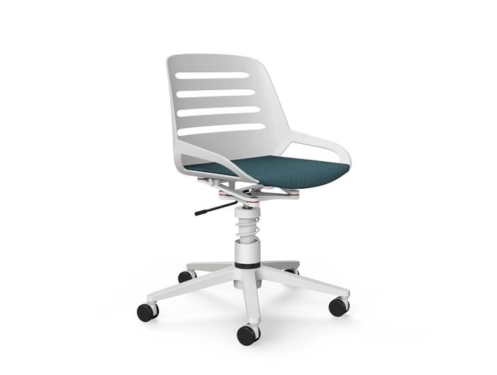 AERIS NUMO TASK W Sitzbezug Stoff Cura - Bürostuhl Weiß/Blau