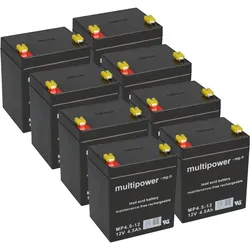 Multipower BLEI AKKUS AKKUSATZ kompatibel für APC RBC43 UPS USV RBC 43 8 x 12v 4,5Ah AGM MP