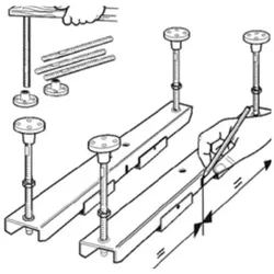 LAUFEN Wannenfuss 2961710000001 höhenverstellbar 13,5-19 cm