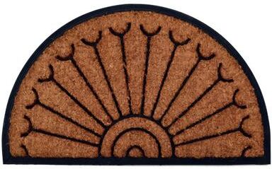 Imports Decor Outdoor Coconut Fiber Peacock Door Mat (2'6 x 1'6) - 2'6 x 1'6