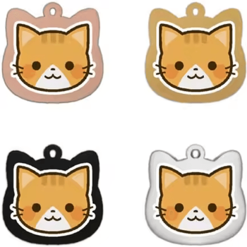 Inspire Curations PawPrint Personalized Stainless Steel Pet ID Tag 16 black
