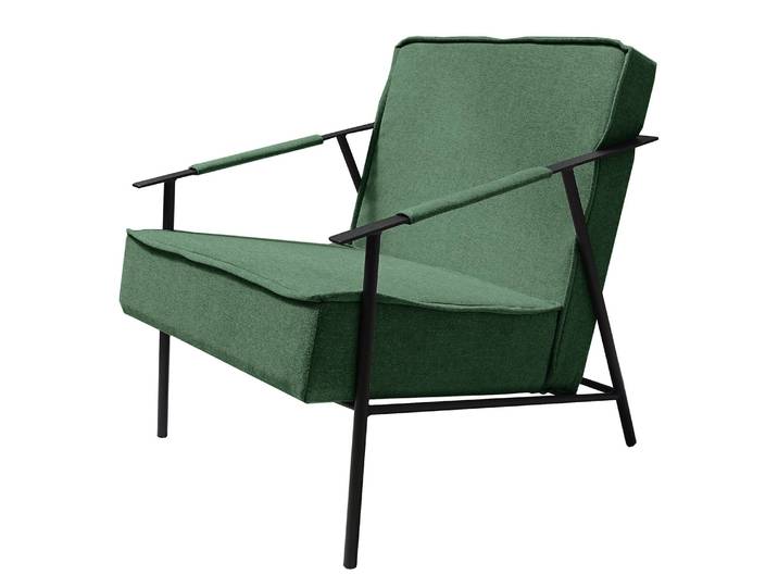 Fauteuil Canoas II Vert/Vert vieilli Velours 66 x 75 x 75cm