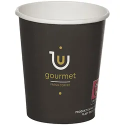 VEPATIM 100x Kaffeebecher CoffeeToGo Pappbecher Design GOURMET Fresh Coffee 100ml