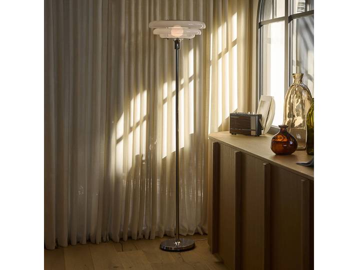 Sunset Stehleuchte, nebelweiß - MARKET SET - Wohnzimmer - Design - Glas - Einflammig