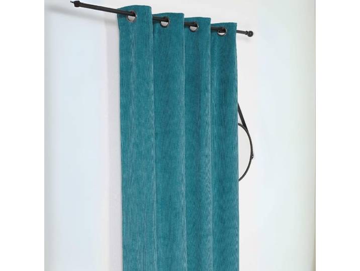 Rideau obscurcissant et isolant en velours côtelé polyester/velours